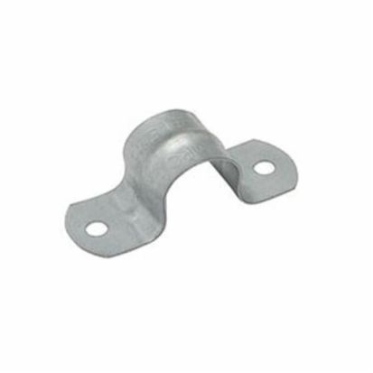 Hubbell RACO 2093 2-Hole 1-Piece Push-On Conduit Strap, 3/4 in, For Use With EMT Conduit, Steel, Electro Zinc Plated