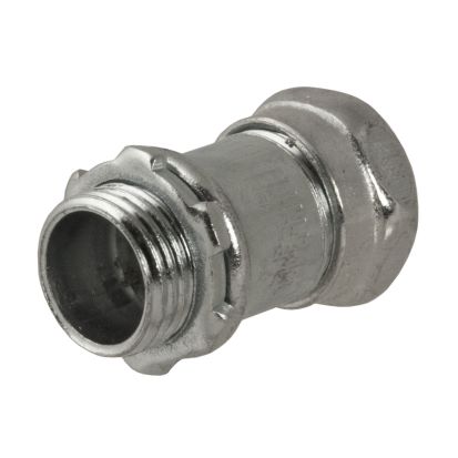 Hubbell RACO 2903 Non-Insulated Compression Connector, 3/4 in Trade, Steel, Electro-Plated Zinc