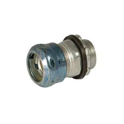 Hubbell RACO 2942RT Non-Insulated Raintight Compression Connector, 3 in Trade, For Use With EMT Conduit, Steel, Electro-Plated Zinc