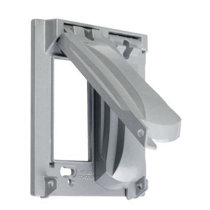 Hubbell TAYMAC MX2050S Weatherproof Outlet Box Cover, 4.76 in L x 4.69 in W x 4.76 in D, Die Cast Metal
