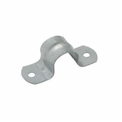 Hubbell RACO 2093 2-Hole 1-Piece Push-On Conduit Strap, 3/4 in, For Use With EMT Conduit, Steel, Electro Zinc Plated
