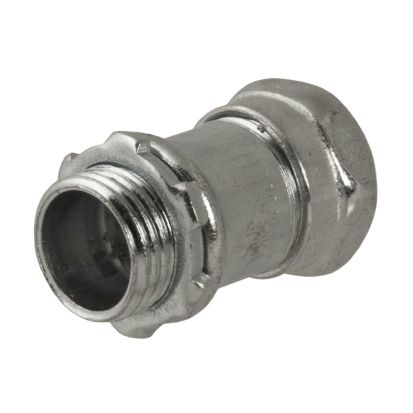 Hubbell RACO 2903 Non-Insulated Compression Connector, 3/4 in Trade, Steel, Electro-Plated Zinc