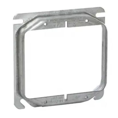 Hubbell RACO 779 Elite Fabricated Pre-Wired Standard Box Cover, 4 in L x 4 in W, Receptacle/Switch Cover, Steel