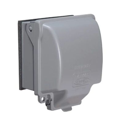 Hubbell TAYMAC MX6200 55-in-1 Extra Duty Weatherproof While-In-Use Cover, 3.48 in L x 5.12 in W x 3.54 in D, Die Cast Metal