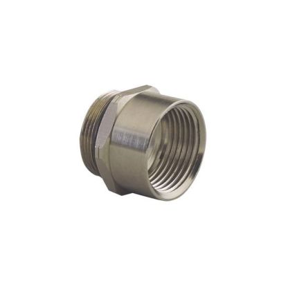 Remke RAM-16M50F Threaded Adapter, 1/2 in NPT Interior Thread, M16x1.5 Exterior Thread, Aluminum, Nickel Plated