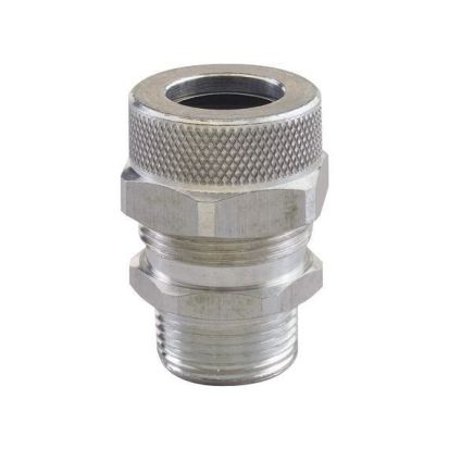 Remke Tuff-Seal™ RSR-212-L Cord Grip Complete Assembly With Locknuts, 3/4 in Conduit, 5/8 to 3/4 in AC Cable, Aluminum, Nickel Plated