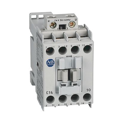 A-B Rockwell  100-C16EJ10 16A 3P 24VDC ELEC IEC Contactor W/INT Diode And N.O. AUX Contactor