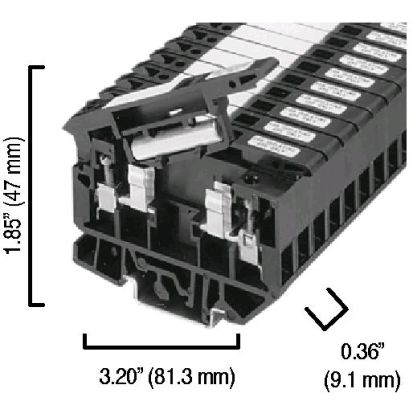 A-B Rockwell 1492-H5 4 Square mm Fuse Terminal Block