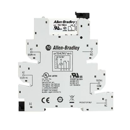 A-B Rockwell 700-HLT1U1 6A SPDT 110/125v Term Block Isolation Relay 26-14 AWG Relay