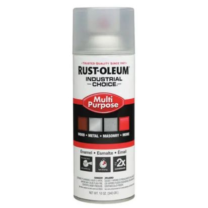 Rust-Oleum® 1610830 1600 System Multi-Purpose Enamel Spray Paint, 12 oz, Liquid, Crystal Clear, 12 to 15 sq-ft/can