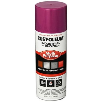 Rust-Oleum® 1670830 1600 System Multi-Purpose Enamel Spray Paint, 12 oz, Liquid, Safety Purple, 12 to 15 sq-ft/can