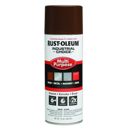 Rust-Oleum® 1674830 1600 System Multi-Purpose Enamel Spray Paint, 12 oz, Liquid, Leather Brown, 12 to 15 sq-ft/can