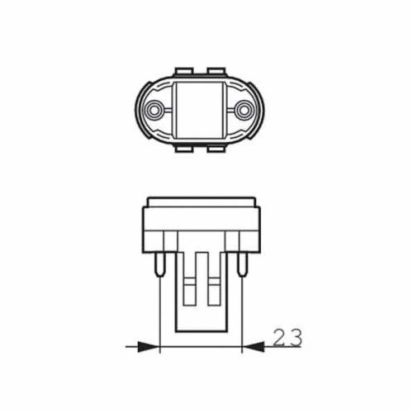 Signify PHILIPS 146845 Short Compact Fluorescent Lamp, 13 W, GX23 CFL Lamp, PL-S Shape, 825 Lumens