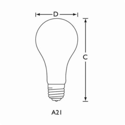 Signify PHILIPS 168674 Incandescent Lamp, 200 W, E26/24 Medium Incandescent Lamp, A66.7 Shape, 3100 Lumens