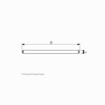 Signify PHILIPS ALTO® 234310 800 Type TL High Output Fluorescent Lamp, 75 W, R17d Double Recessed Contact, 5150 Lumens, 82 CRI, 4100 K, 60 in L