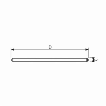 Signify PHILIPS ALTO® Plus 236885 800 High Output Fluorescent Lamp, 86 W, R17d Double Recessed Contact Linear Fluorescent Lamp, 8200 Lumens, 85 CRI, 4100 K, 96 in L