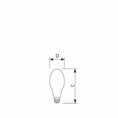 Signify PHILIPS 248054 HID Mercury Vapor Lamp, 175 W, E39 Mogul Mercury Vapor Lamp, ED28, 7900 Lumens