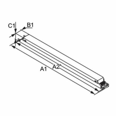 Signify Advance Mark 7 0-10V IZT2S54D35M D-Can Dimmable Fluorescent Ballast, T5/HO Lamp, 54 W, 120 to 277 VAC, Programmed, 1 Ballast Factor