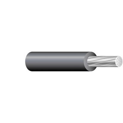 Southwire® SIMpull™ 11272207 Type XHHW-2 Building Wire, 600 VAC, 2 AWG Stranded Aluminum Conductor, 500 ft Reel L, Black