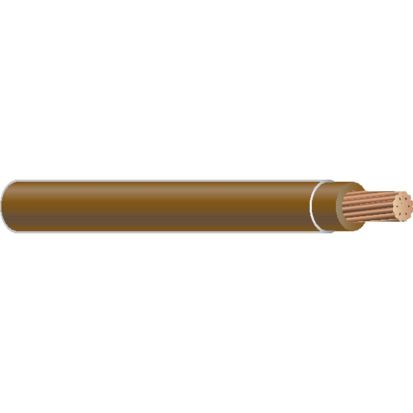 Southwire NoLube SIMpull 41170208 Type THHN/THWN-2/MTW Building Wire, Reel Packaging, 600 V AC, (1) 4 AWG Stranded Copper Conductor, 5000 ft L, Brown