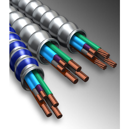 Southwire® MCAL123X2SOLWG1000 12/3 BLACK/RED/BLUE 12/3 WHITE W/BLACK STRIPE&WHITE W/RED STRIPE&WHITE W/BLUE STRIPE&GREEN GROUND SOLID 1000'BARREL