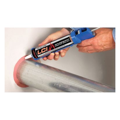Specified Tech SpecSeal® LCI300 Intumescent Firestop Sealant, Tube, Composition: Aluminum Trihydrate, Sulfuric Acid Compound with Graphite and Crystalline Silica, Red, 85 deg C, 32.7 g/L VOC