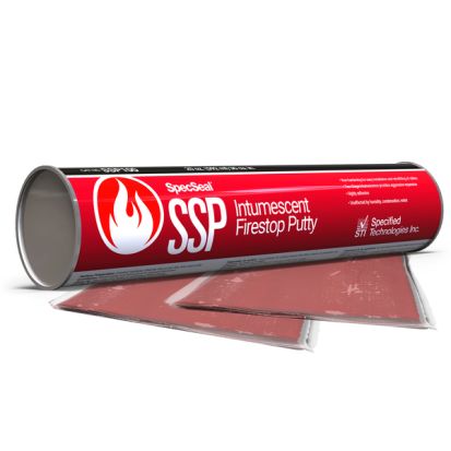 Specified Tech SpecSeal® SSP9S Intumescent Fire Stop Putty, Pad, Red, -10 to 120 deg F