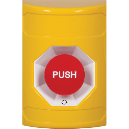 STI SS2201NT-EN Stopper® Station Push Button, Turn to Reset, NO TEXT, Yellow