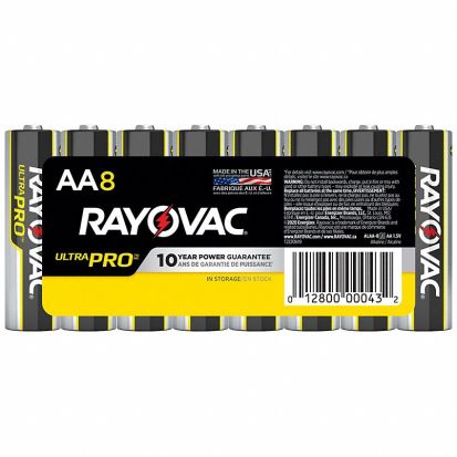 Spectrum Brands Rayovac® ALAA-8J Ultra Pro™ Battery, Alkaline, 1.5 VDC V Nominal, AA