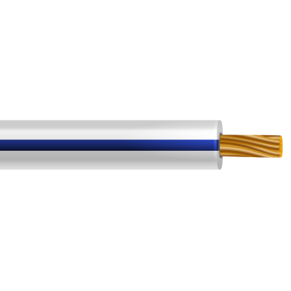 MTW 18 WHITE W/BLUE STRIPE 2500 Feet