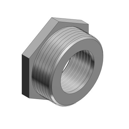 T&B® 1253 Female Threaded Conduit Reducer, 1-1/2 to 1-1/4 in, For Use With IMC/Rigid Conduits, Malleable Iron