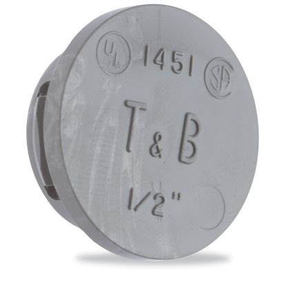 T&B® 1453 Locking Non-Metallic Knockout Plug, 1 in, For Use With Rigid/IMC Conduit, Thermoplastic