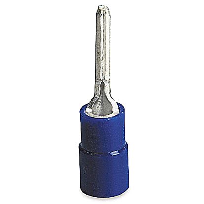 Thomas & Betts Sta-Kon® 14RB-47PT RB Series Insulated Pin Terminal, 16 to 14 AWG Conductor, 0.075 in Dia x 0.39 in L Pin, Copper, Blue