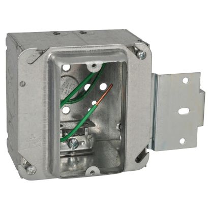 Thomas & Betts Steel City® 151MS13 MS Series Pre-Fabricated Outlet Box, 1/2 in Cover Opening, Steel, Galvanized