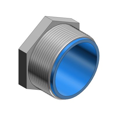 T&B® CHASE® 1943 Bushed Conduit Nipple, 3/4 in, For Use With Rigid and IMC Conduit, Malleable Iron, Chromate/Electroplated Zinc
