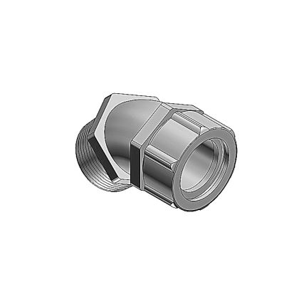 T&B® 2215 Strain Relief Liquidtight Cord Connector, 1 in Trade, 5/8 to 3/4 in Cable Openings, Malleable Iron, Zinc Plated