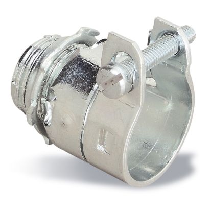 T&B® 254-TB Cable Connector, 1/2 in Trade, 1/2 in Knockout, 0.812 to 0.938 in Cable Openings, Steel, Zinc Plated