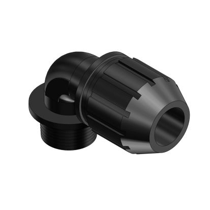 T&B® Black Beauty® 2682 Non-Metallic Strain Relief Liquidtight Cord Connector, 1/2 in Trade, 0.4 to 0.56 in Cable Openings, Nylon