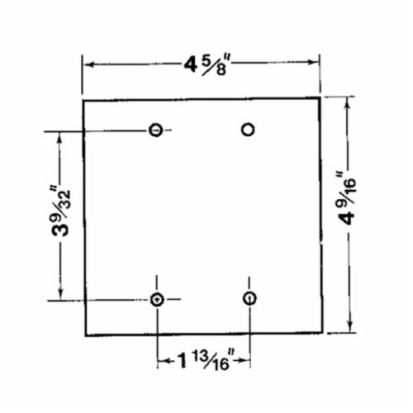 Thomas & Betts Red Dot® 2CCB Blank Weatherproof Receptacle Cover, Steel