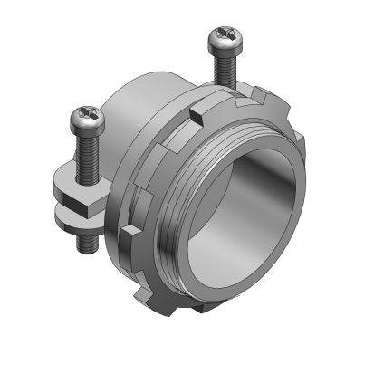 T&B® 3302-TB 2-Screw Non-Insulated Cable Connector, 1/2 in Trade, 0.25 to 0.59 in Cable Openings, Steel, Electro-Zinc Plated