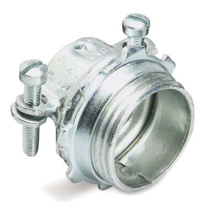 T&B® 3308 2-Screw Non-Insulated Cable Connector, 2-1/2 in Trade, 1.15 to 1.98 in Cable Openings, Malleable Iron, Electro-Zinc Plated