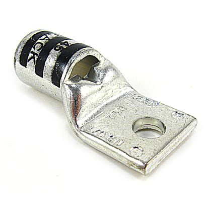 Thomas & Betts Color-Keyed® 54110 54100 1-Hole Compression Lug, 2/0 AWG Copper Conductor, Die Code: 45, 3/8 in Stud, Copper