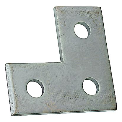 Thomas & Betts Superstrut® AB219EG 200 Corner Flat Plate Fitting, 3 Holes, 3-1/2 in L x 1-5/8 in W x 1/4 in THK, Steel