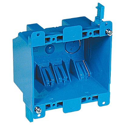 Thomas & Betts Carlon® B225R-UPC Old Work Outlet Box, PVC, 25 cu-in Capacity, 2 Gangs, 3-15/16 in L x 3-1/8 in W x 2-3/4 in D