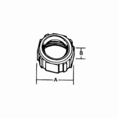 Thomas & Betts Steel City® BI-905 Conduit Bushing, 1-1/2 in Trade, Iron, Zinc Plated