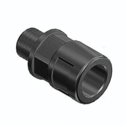 Thomas & Betts PMA PMAFIX BVND-N022GT Reinforced Straight Conduit Connector With Universal Safety Clip, NW12 Trade, 1/42 in NPT Cable Openings, For Use With PMAFLEX®, PMAFLEX® Pro, PMA Smart Line and Nylon Flexible Conduits, Polyamide 6