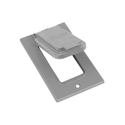 Thomas & Betts Red Dot® Dry-Tite® CCGV Weatherproof Receptacle Cover, 4-9/16 in L x 2-13/16 in W, Die Cast Aluminum