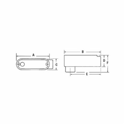 Thomas & Betts Red Dot® D-Pak™ DALB-4-CG A Series Type LB Conduit Body With Cover and Gasket, 1-1/4 in Hub, 32 cu-in Capacity, Die Cast Aluminum