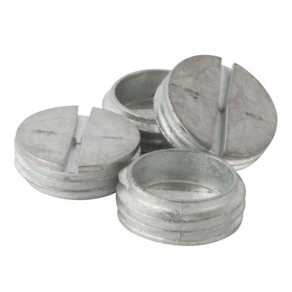 Thomas & Betts Red Dot® D-PAK® DPLG-1 Threaded Close-Up Plug, 1/2 in Thread, Zinc, Silver