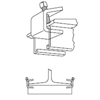 Thomas & Betts Kindorf® E-767 Beam Clamp, 0.8 in THK, 800 lb Load, Steel